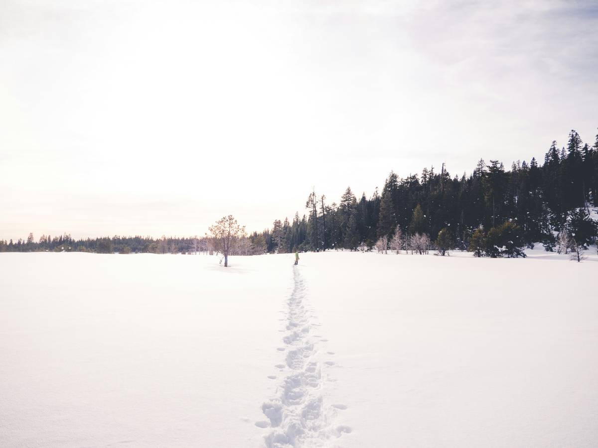Snowy mountain landscape perfect for a cold path tour
